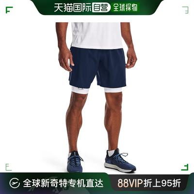 日潮跑腿Under Armour 安德玛 男款梭织图案短裤 海军 3L A-10788