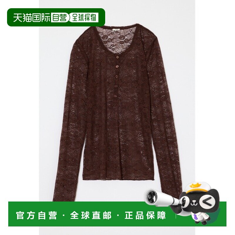 日本直邮MOUSSY 女士 亨利领蕾丝上衣 010JAA806631 支付后1h可退图片