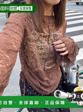 日本直邮CIAOPANIC 女装 花边抽绳短款上衣 CPZ1052206A0014