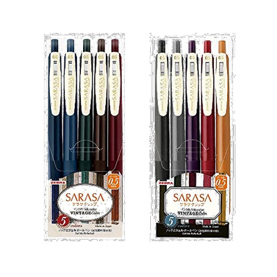 【日本直邮】斑马Zebra SARASA CLIP系列凝胶圆珠笔0.5复古款10色