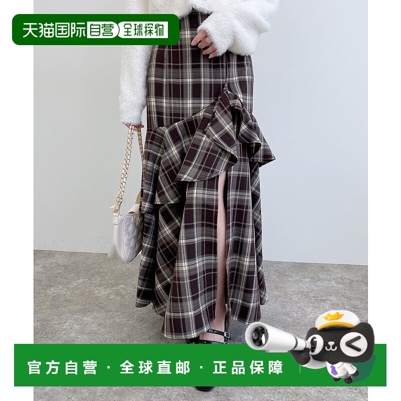 1h可退 日本直邮INGNI女装后系带不规则开衩半身裙 1999300176