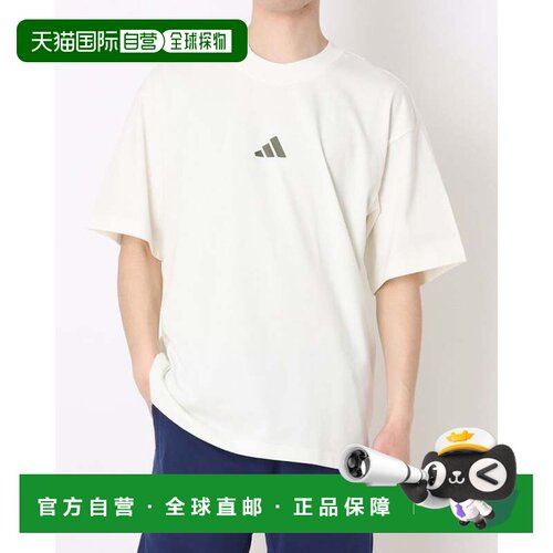 日本直邮Adidas/阿迪达斯舒适宽松翻领字母上衣男款T恤 KB4875
