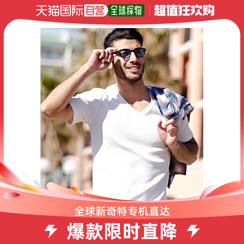 日本直邮CavariA 男士半袖T恤 三种领型可选 舒适柔软 独特凹凸纹