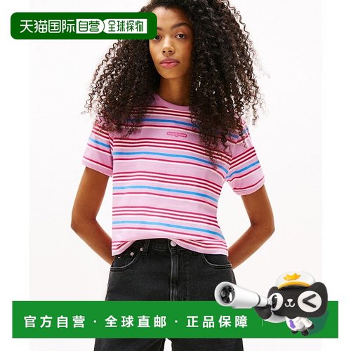 日本直邮TOMMY HILFIGER 常规印花边框T恤女装 [TO3203EW012701]