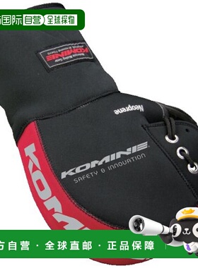 【日本直邮】KOMINE摩托车用配件骑行手套黑色/红色AK-049422