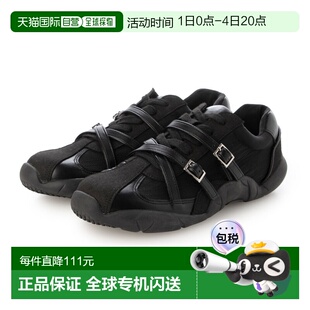 日本直邮EVOL JA4008 [带缓震] 交叉绑带运动鞋 JA4008（黑色）
