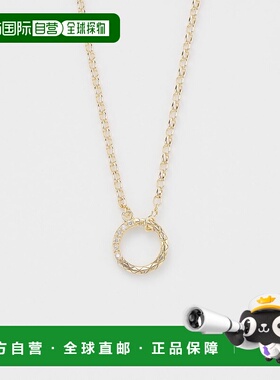 日本直邮日潮 agete 阿卡朵K10钻石项链白色 均码吊坠时尚精致