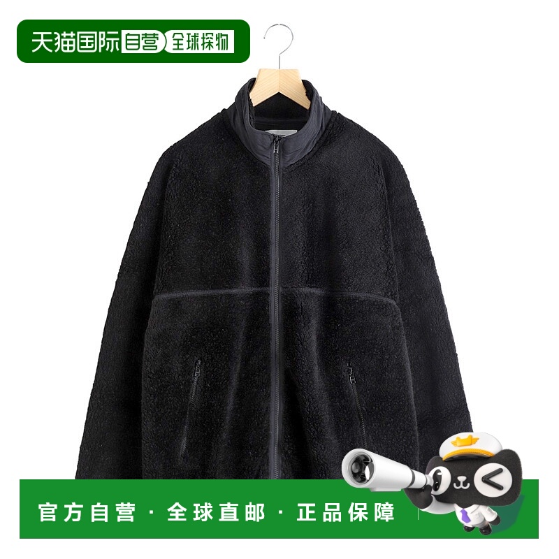 1h可退 日本直邮Graphpaper男装宽松羊毛罗纹拉链夹克 GU25330474