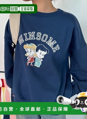 1h可退 日本直邮merlot男女同款复古印花宽松卫衣 裏起毛保暖设计