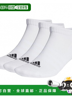 日本直邮adidas 运动短袜3双装 白色 [HT3434] 运动袜子