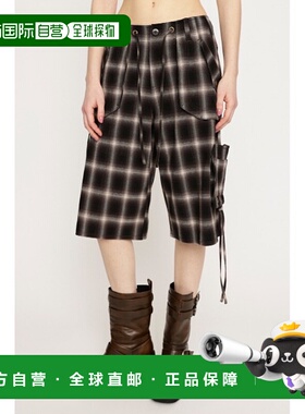 1h可退 日本直邮SLY 女士格纹中长款破损设计裤 030ISZ311941裤子