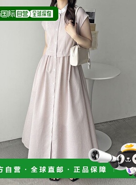 日本直邮GeeRA 牧师配色腰部褶皱衬衫连衣裙 [R04609EW14259] 连