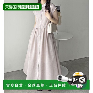 日本直邮GeeRA 牧师配色腰部褶皱衬衫连衣裙 [R04609EW14259] 连