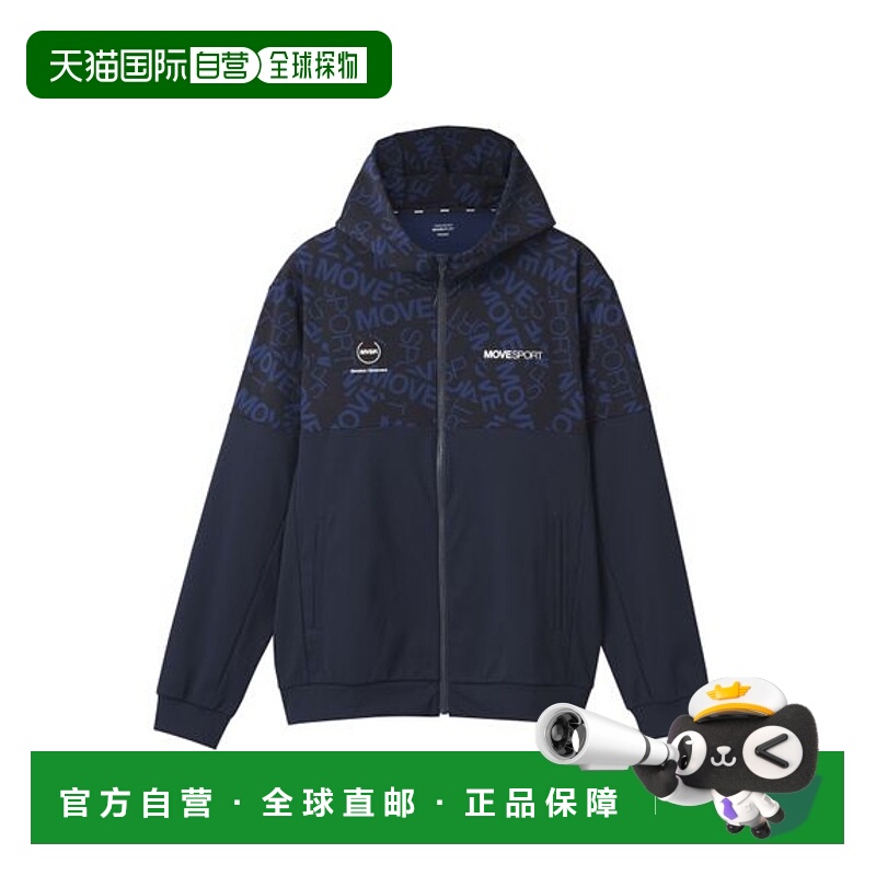 日本直邮DESCENTE-S.F.TECH 徽标图案背面徽标全拉链连帽衫 夹克