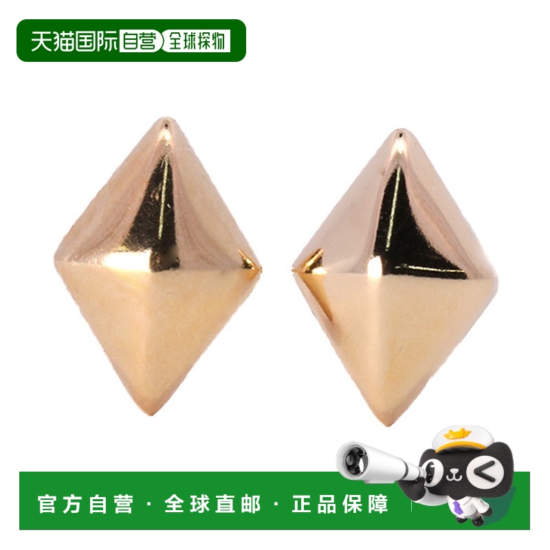 日本直邮(243866) 钻石形耳环 K18 耳钉 黄金耳环 小号 女士 18k