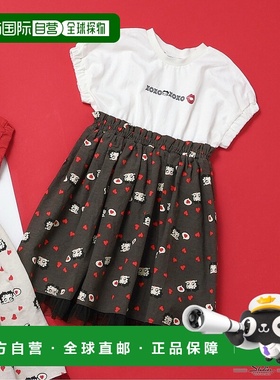 1h可退 日本直邮BETTY BOOP 儿童心形印花拼接连衣裙 J217015