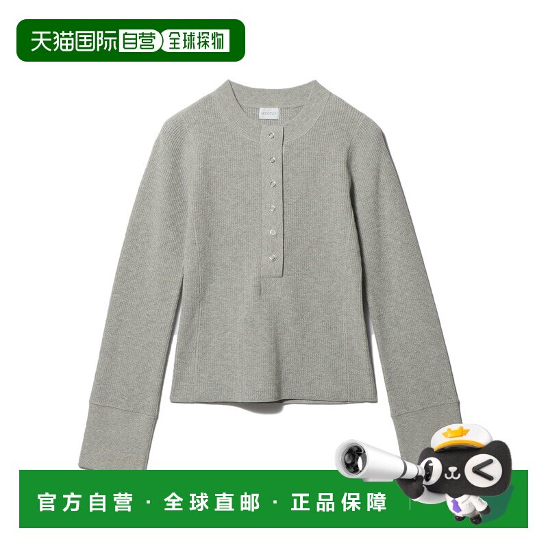 1h可退 日本直邮COLUMN 女装 高针数全棉亨利领针织衫 紧凑版型设