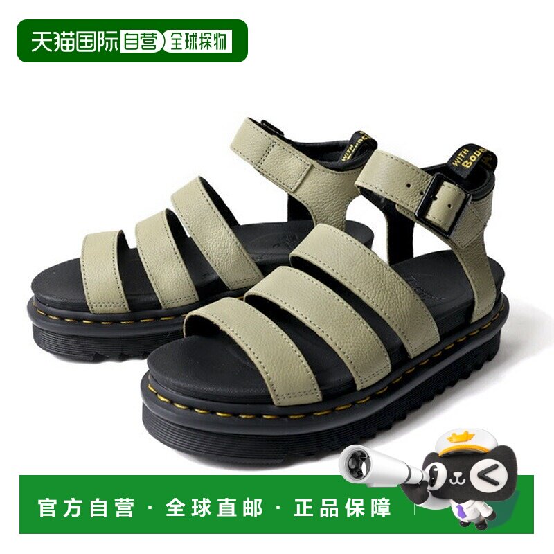 日本直邮Dr.Martens 马汀博士Blaire厚底皮革女士凉鞋绑带凉鞋平