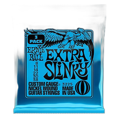 日本直邮厄尼鲍尔 电吉他弦 3225 (08-38) EXTRA SLINKY 3套