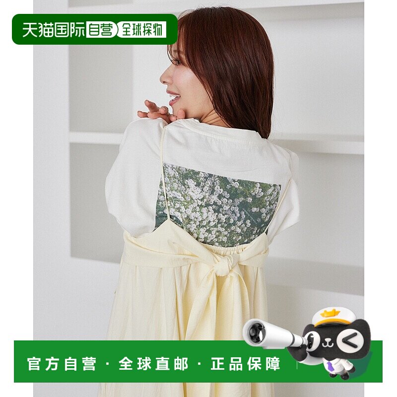 1h可退 日本直邮mysty woman 女士花盛友里摄影合作短款T恤 49389