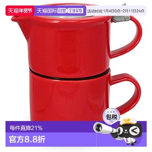 【日本直邮】FOR LIFE芙莱馥无铅彩色茶杯茶壶套装陶器正品414ml