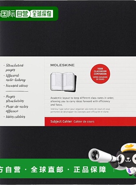 【日本直邮】Moleskine Cahier Journal Subject XXL 笔记本 黑色