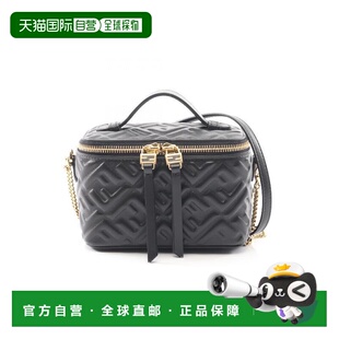 日本直邮中古Fendi芬迪女包S级99新Shoulder bag肩包羊皮斜挎包黑