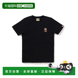 1h可退 日本直邮A BATHING APE 女士短袖棉质T恤 米洛刺绣款 2M30