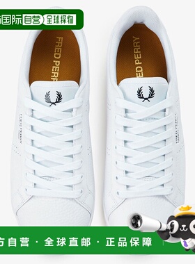 1h可退 日本直邮FRED PERRY 男装 压纹皮革休闲鞋 侧标设计 B1315