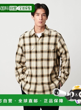 1h可退 日本直邮SLOW & 男装 立体凹凸感 检查纹 西部衬衫 111169