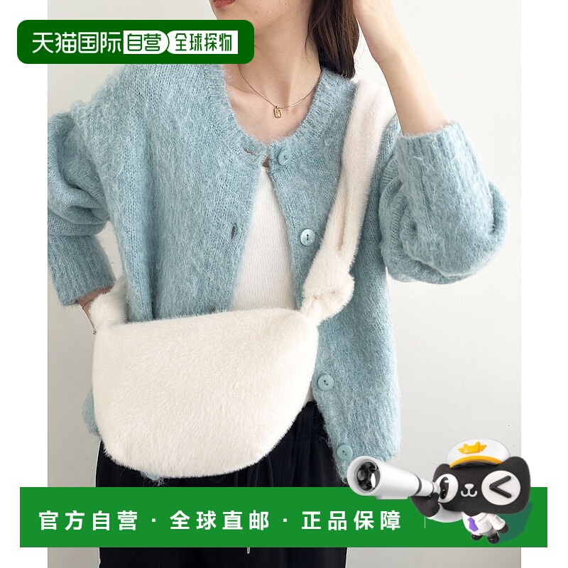 1h可退 日本直邮GeeRA 女士秋冬仿毛半月形单肩包 208136