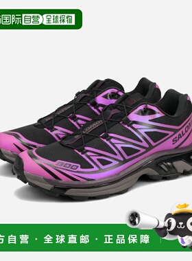 日本直邮SALOMON XT-6 IRIDESCENT 男女低帮运动鞋 黑色/蜀葵色/