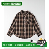 1h可退 MP2520320000 设计 日本直邮MPS儿童宽松Ombre格纹衬衫 半袖