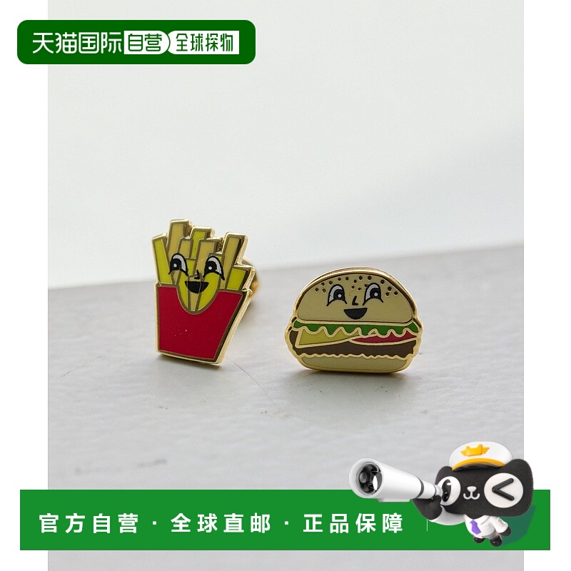 1h可退 日本直邮Yellow Owl Workshop 女士真鍮镀22K金耳钉 个性