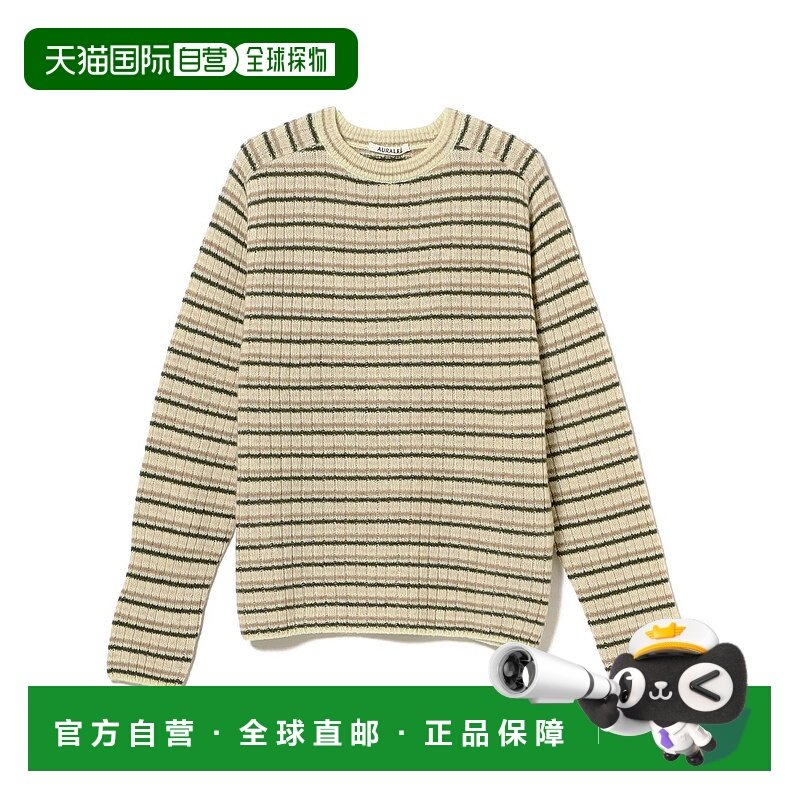1h可退 日本直邮AURALEE 男装 舒适轻盈羊绒混纺针织套头衫 11151