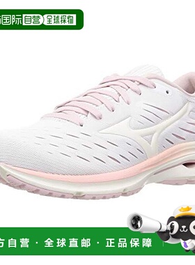 【日本直邮】Mizuno美津浓 跑鞋 女士WIDE 23cm 白/粉 J1GD200613