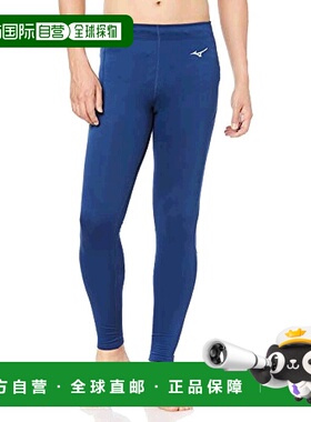 【日本直邮】Mizuno美津浓 跑步保暖紧身裤J2MB0510男式 蓝色S