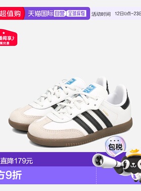 日本直邮adidas SAMBA OG CF EL I 儿童运动鞋低帮FTWR 白色/CORE