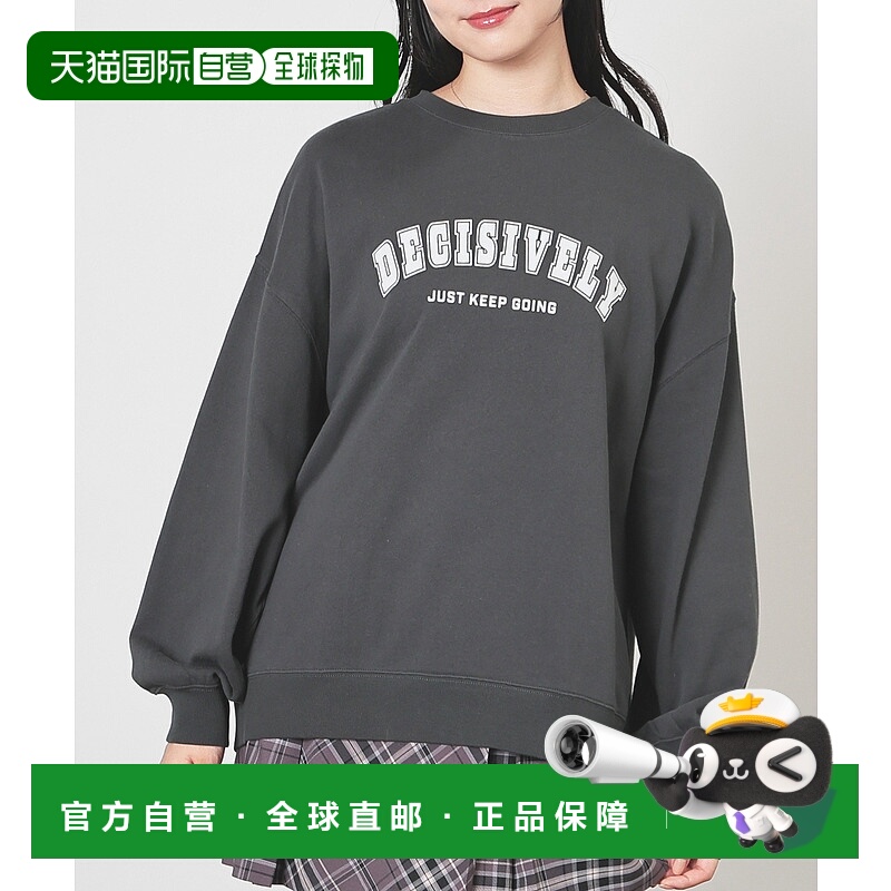 1h可退 日本直邮Honeys 女装 宽松 纯棉 半拉链 大LOGO连帽卫衣 6