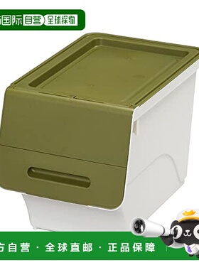 【日本直邮】sanka 深型收纳盒28.5x46x31cm绿色日本制 fr-S30KA/
