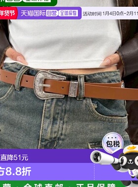 1h可退 日本直邮WEGO 女士西部风搭扣腰带 设计亮点金属装饰 MO25