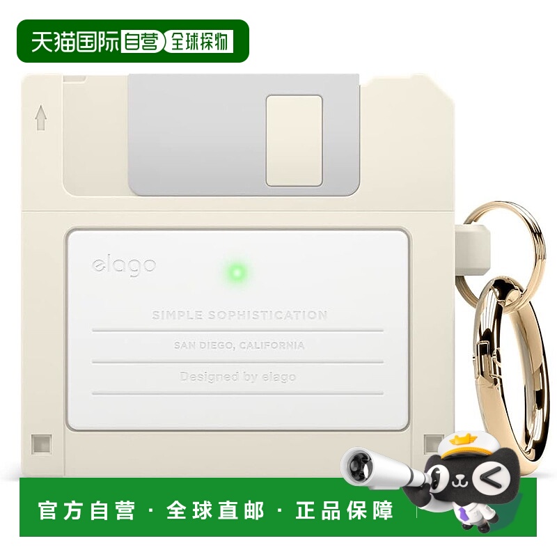 【日本直邮】elago AirPods3复古硅胶保护壳 FLOPPY DISK CASE2