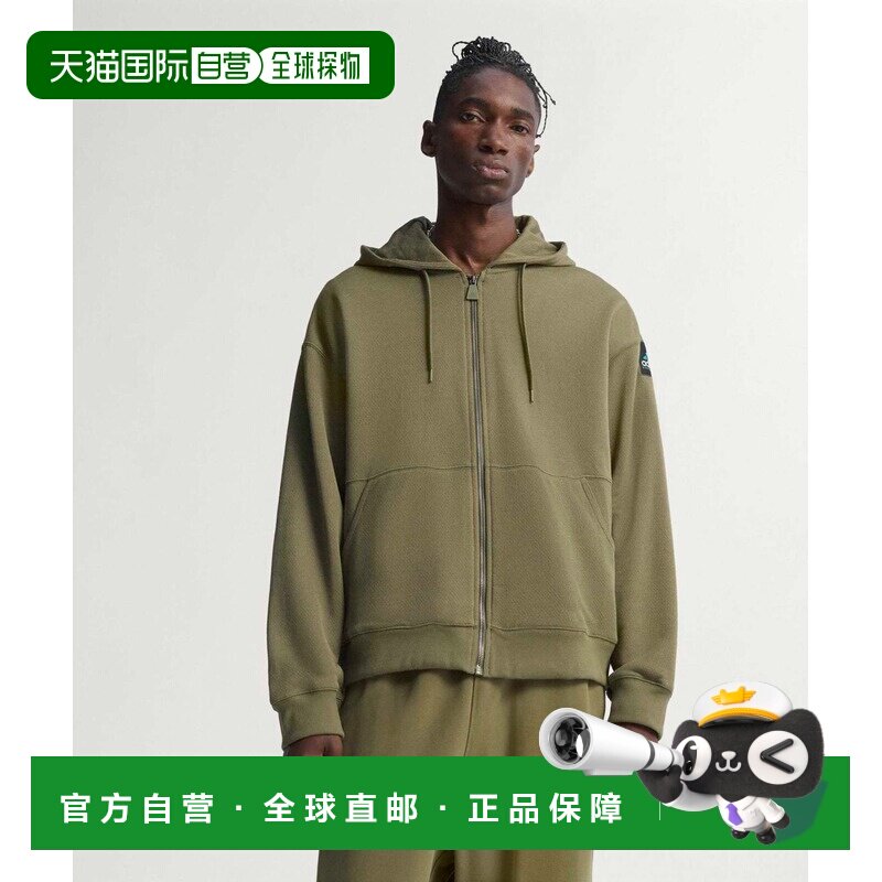 日本直邮adidas 男女同款 宽松版型 全拉链连帽衫 反光细节设计 V