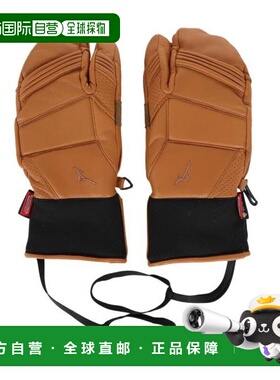 日本直邮MIZUNO 滑雪手套 LEATHER 3FIN GLOVES Z2JYB50251 男女