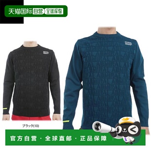 日本直邮Admiral 男士轻盈徽标图案针织长袖圆领毛衣 ADMA460 高