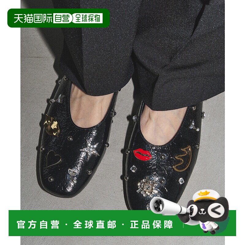 1h可退 日本直邮GRISE 女士 现实艺术 手工镶嵌 平底鞋 251928216