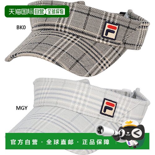 日本直邮FILA 女士空顶帽 CZ6FGW056 网球用品 黑色 灰色