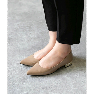 【日本直邮】Menue menue Heel Conscious Pearl Motif 尖头高跟