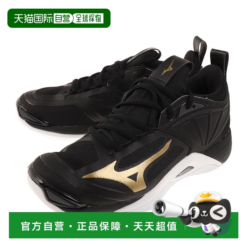 日本直邮Mizuno Wave Momentum 2 低帮 排球鞋 男女同款 黑金新款