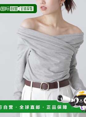 1h可退 日本直邮FREE'S MART 女装 宽松半露肩 短款圆领针织T恤 2